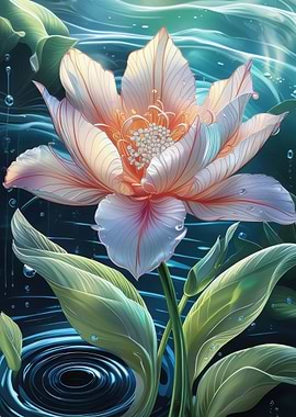 Elegant Lotus Flower in Water