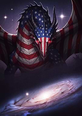 American Flag Dragon Galaxy