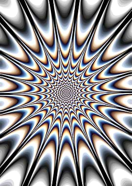 Hypnotic Optical Illusion Starburst