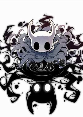 Character Hollow Knight black white