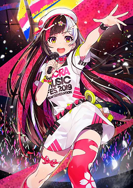 Anime Idol Singer on Stage