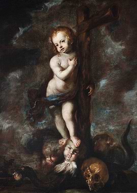 Child with Cross, Skulls, and Snake