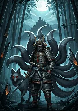 Samurai Nine-Tailed Fox Companion