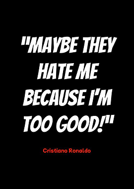 cristiano ronaldo quote poster