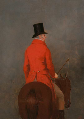 Equestrian Portrait in Red Coat