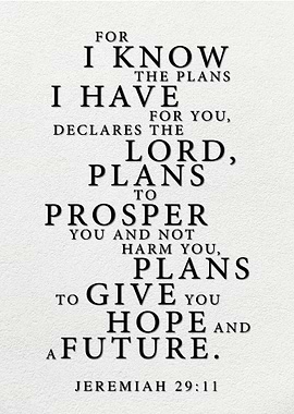 Jeremiah 29:11 Inspirational Bible Verse
