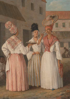 Creole Women in a Town Square