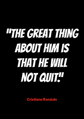 cristiano ronaldo inspirational quote poster