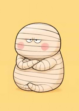 Cute Mummy Cartoon Character Illustration