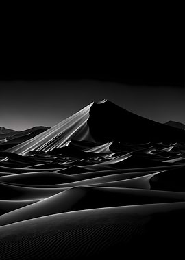 Monochrome Desert Landscape