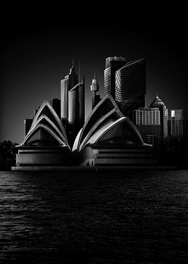 Sydney Opera House Noir