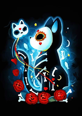 Day of the Dead Dog Art