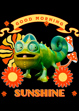 Good Morning Sunshine Chameleon Art