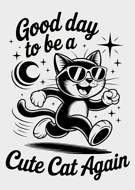 Good Day Cute Cat Cartoon