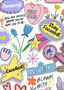Motivational Stickers with Positive Affirmations