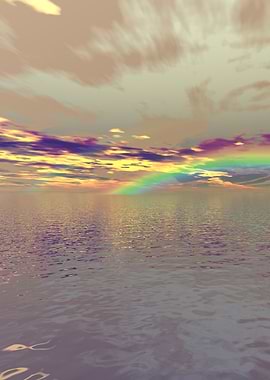 Ocean Rainbow Sunset