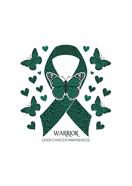 Liver Cancer Awareness Warrior Ribbon
