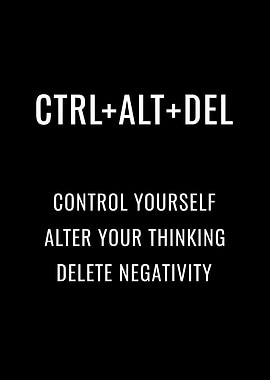 CTRL+ALT+DEL Inspirational Text Art