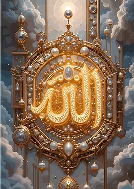 Allah Golden Ornate Steampunk Art