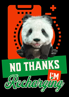 Panda Recharging Graphic