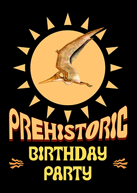 Prehistoric Birthday Party Pterodactyl Design