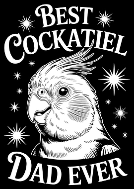Best Cockatiel Dad Ever Illustration
