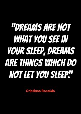 cristiano ronaldo Inspirational quote poster