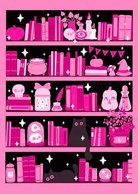 Halloween Bookshelf