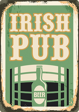 Irish Pub Beer Vintage Sign