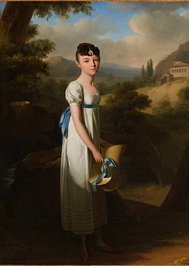 Portrait of a Young Woman in Nature