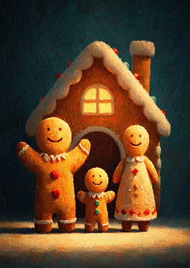 Gingerbread Family Portrait