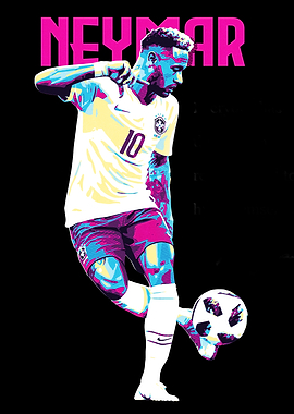 Neymar soccer player digital art