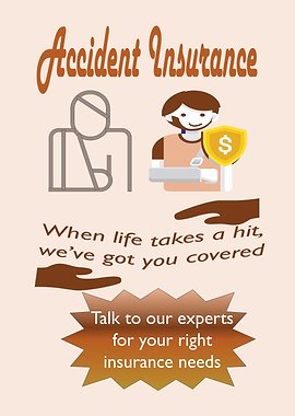 Accident Insurance Poster - Insurance Poster - General Insurance Poster