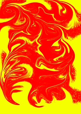Abstract Red and Yellow Swirls