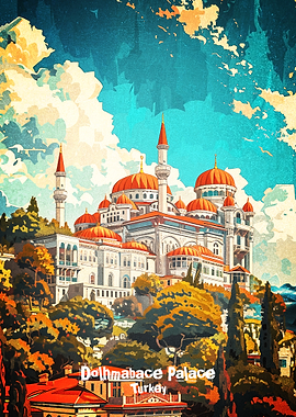 Dolmabahce Palace Turkey Art Poster