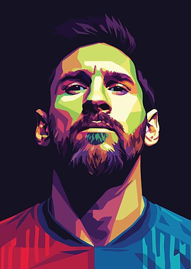 Lionel Messi Pop Art Portrait