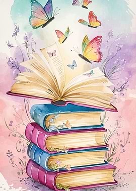 Watercolor Books Butterflies