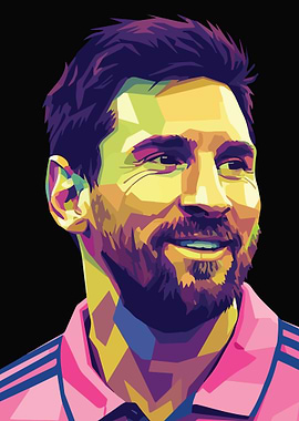 Lionel Messi Pop Art Portrait