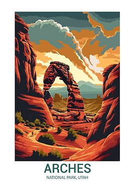 Arches National Park, Utah Illustration