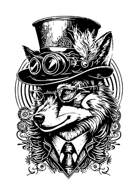 Steampunk Fox Portrait