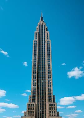 Empire State Building against blue sky