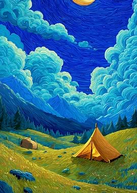 Camping Under a Starry Sky