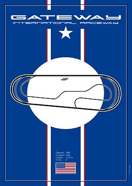 Gateway International Raceway Track Map Poster