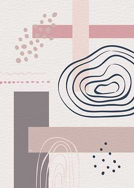 Abstract Muted Shapes One