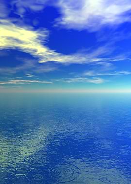 Blue Ocean and Sky Landscape