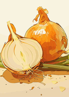 Onion Still Life