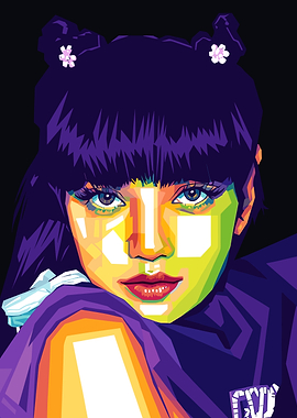 Lisa from Blackpink Pop Art Portrait