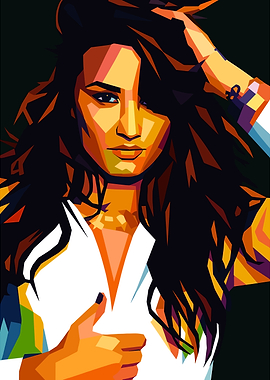 Demi Lovato Pop Art Portrait