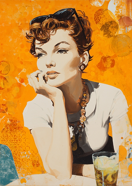 Retro Glamour – 50s Woman with Cocktail