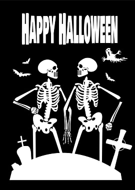 Happy Halloween Skeletons